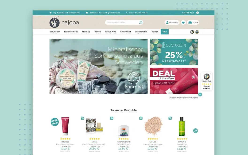 lifestyle e-commerce website design