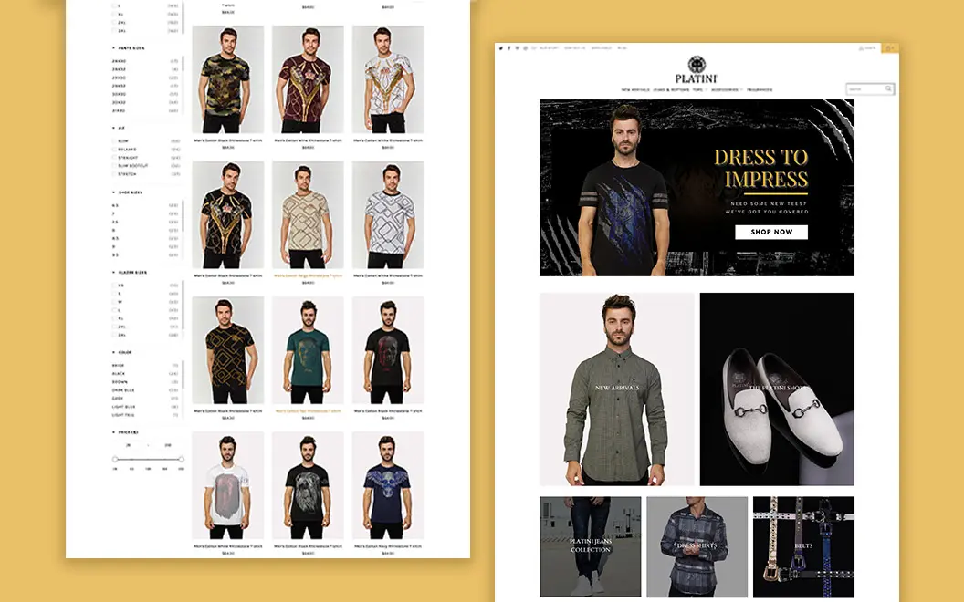 clothing and fashion website design and development