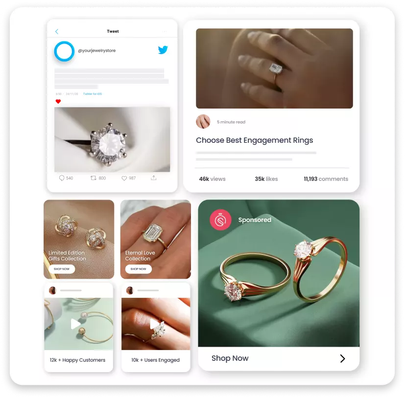 Emerald Ring Jewelry Ecomm Design