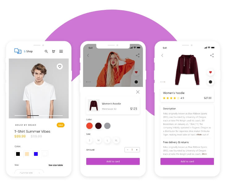 E-Commerce Mobile Solutions for iOS app