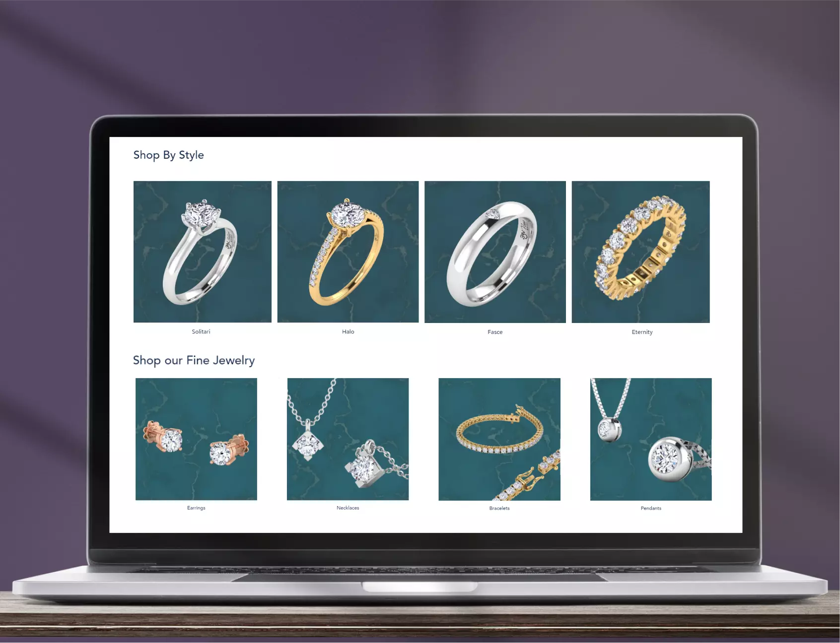 Jewelry shop website design Banner