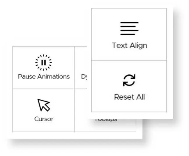 Accessibility Menu for credit union web design