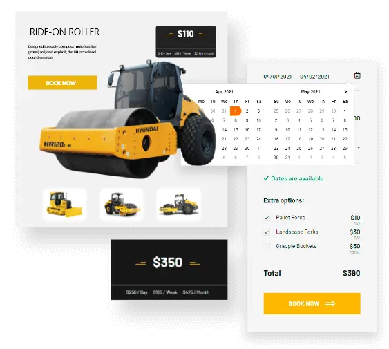 Amazing Booking Calendar Heavy Equipment