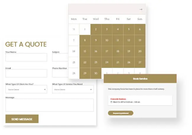 Amazing Booking Calendar Paving Company