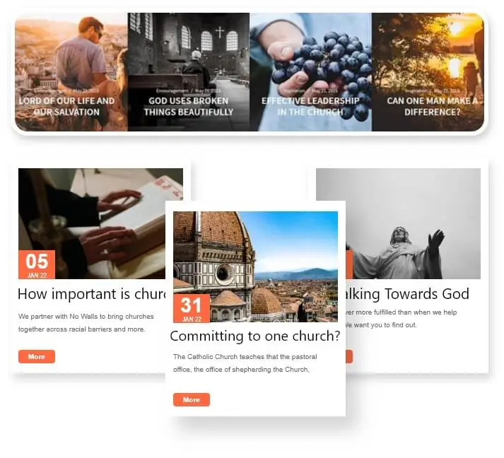 Blogging Platform Church Website