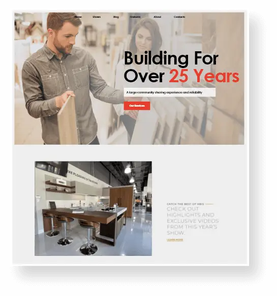 responsive building material suppliers website development