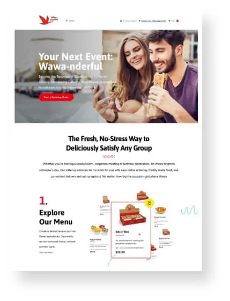 Catering Website Design Image