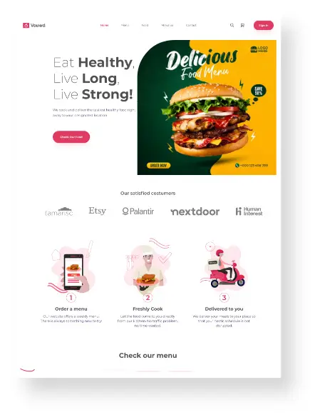 Catering Website Design Image Live Strong