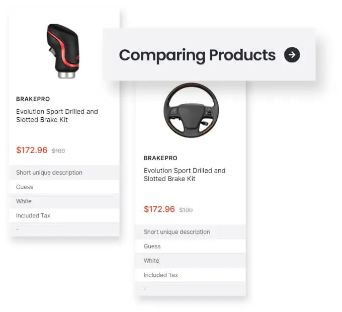 ecommerce cart management for Auto Parts Website Design