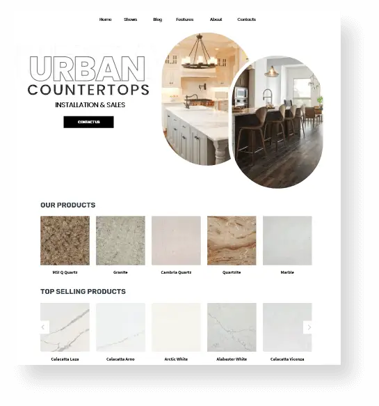 counter top manufacturer web design services