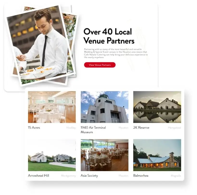 Discover Your Venue Catering Website Design