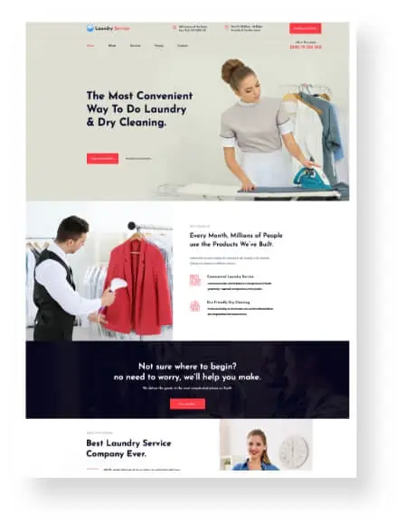 Dry Cleaners Website Design