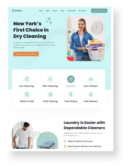 New York's Dry Cleaners Website Design
