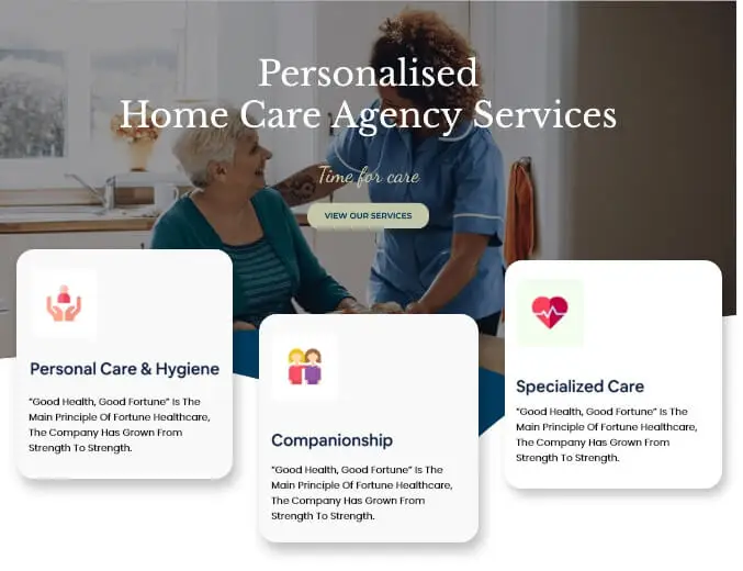 Easily Accessible Service Informations In-Home Caring Website