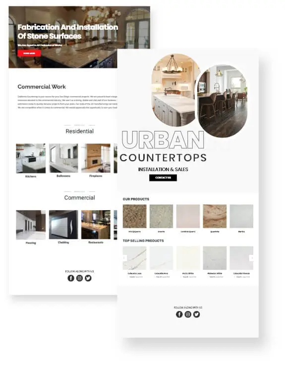 Email Marketing for Counter top Manufacturer website