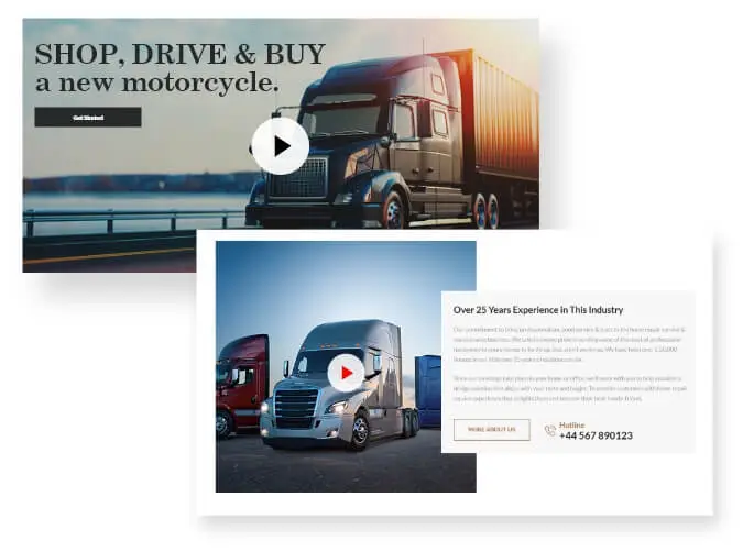 Engaging logistic Video for truck company website