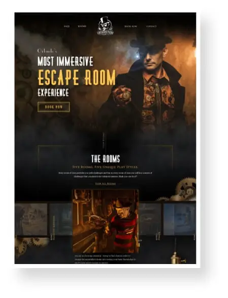 Escape Rooms Web Design