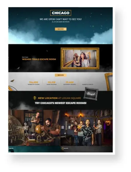 Escape Rooms Web Desig & Development Agency
