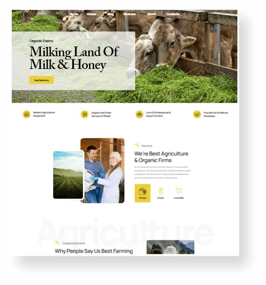 farms website design services 