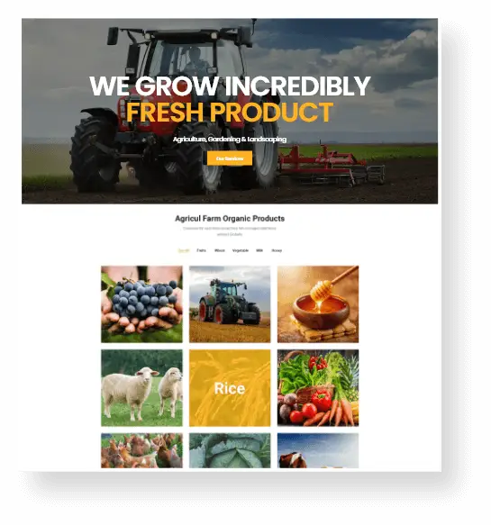 farms website design and development 