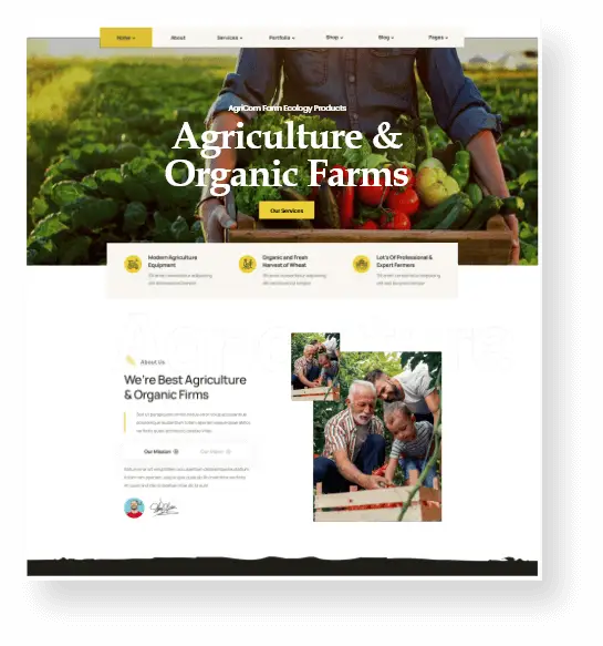 custom farms website design 