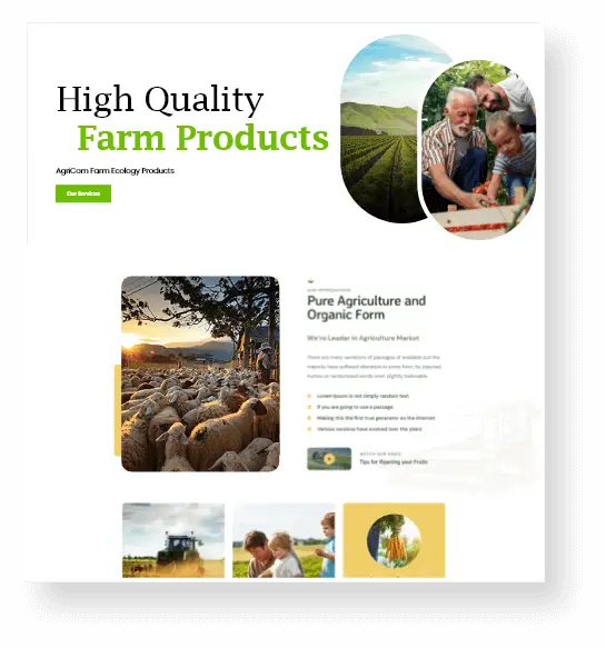 responsive farms website design 