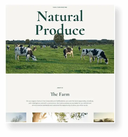 user-friendly farms website design