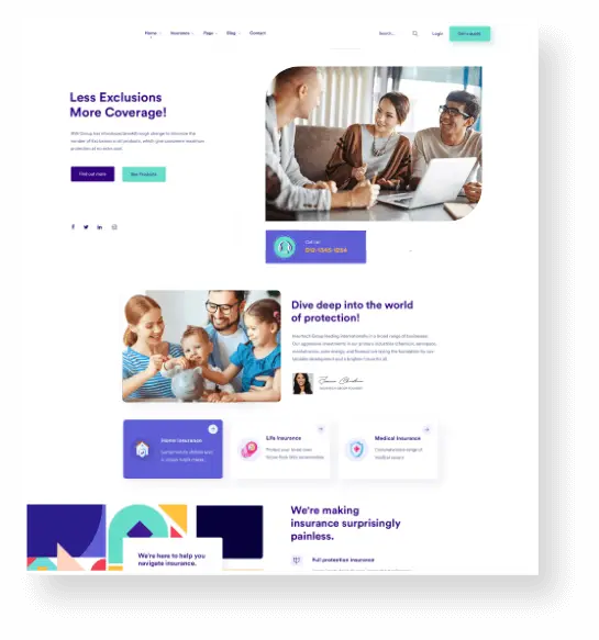 Finance Insurance Website Design