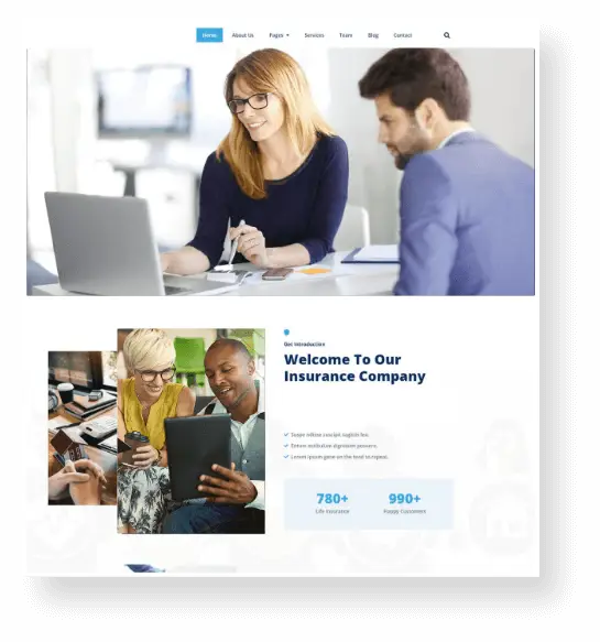 Finance Insurance Web Design