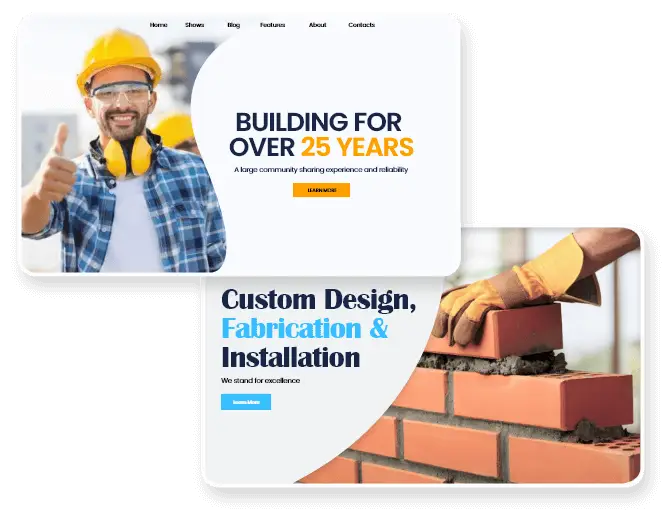 custom themes for building material suppliers website design