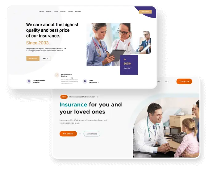 Responsive design in Health Insurance web design