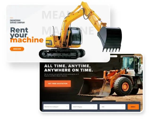 Flexible Theme Options Heavy Equipment