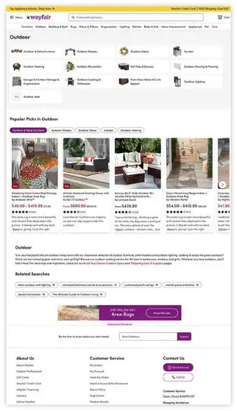 Ecommerce design for Home Furnishing Website