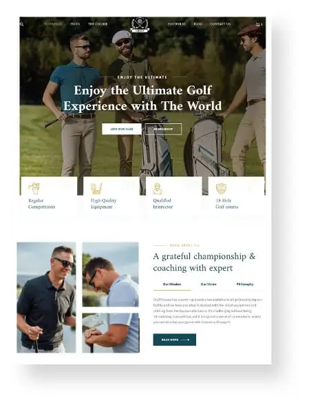Golf Courses Web Design & Development Agency