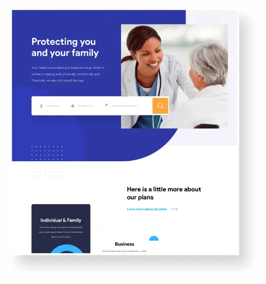 Health Insurance Website Design