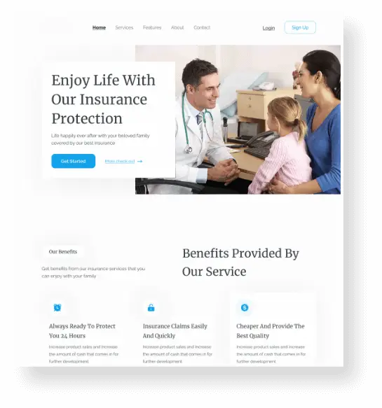 Health Insurance Web Design