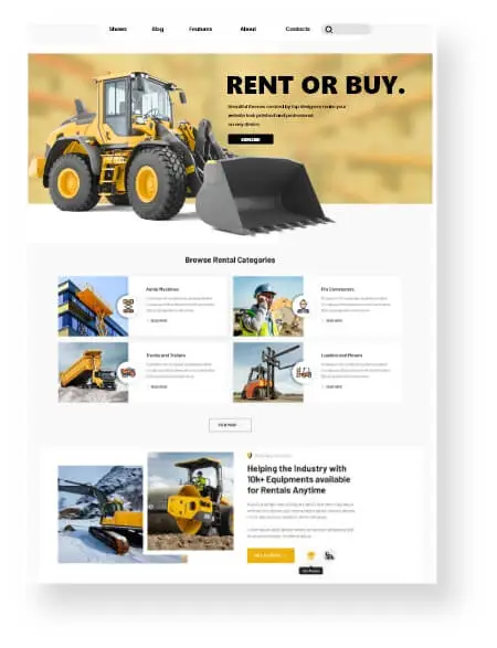 Heavy Equipment Website Design