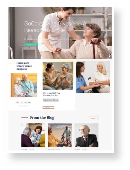 In-Home Care Providers Website design image