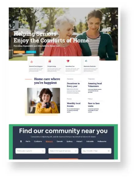 In-Home Care Providers Web Development Agency