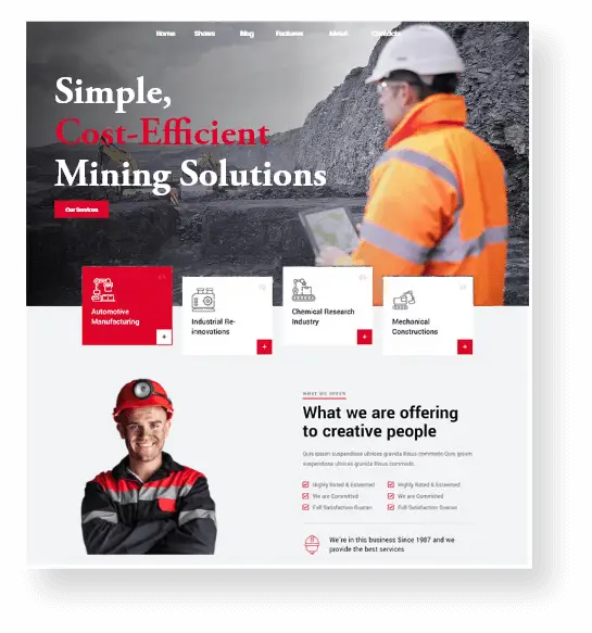Industrial Companies website development