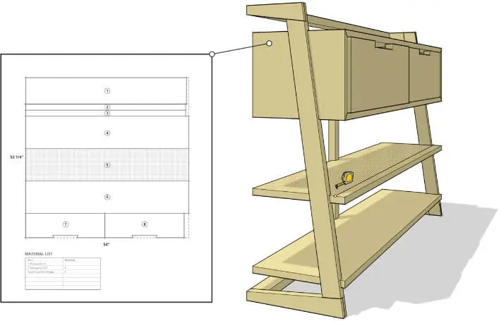 Informative Dimension details for cabinet manufacturers website design