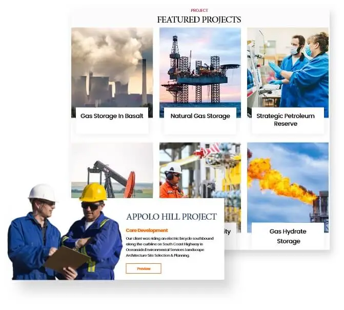 Intriguing Portfolio Layout Oil & Gas