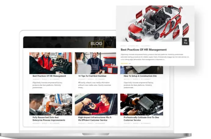 CMS management for Auto Parts Website Design