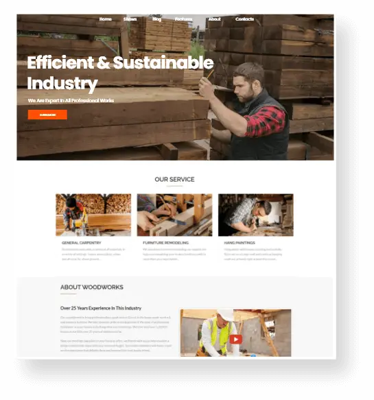 lumber company website development