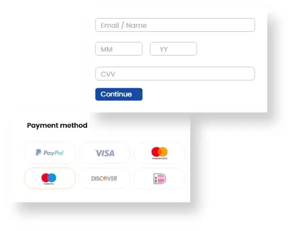 Make Payment For The Service Card