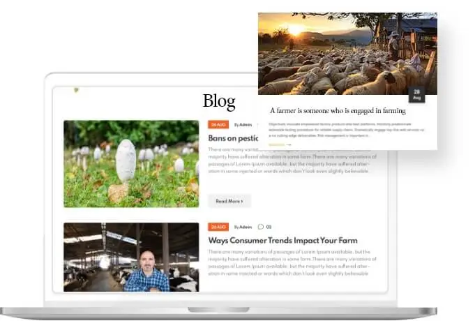 Blogging for farms website design