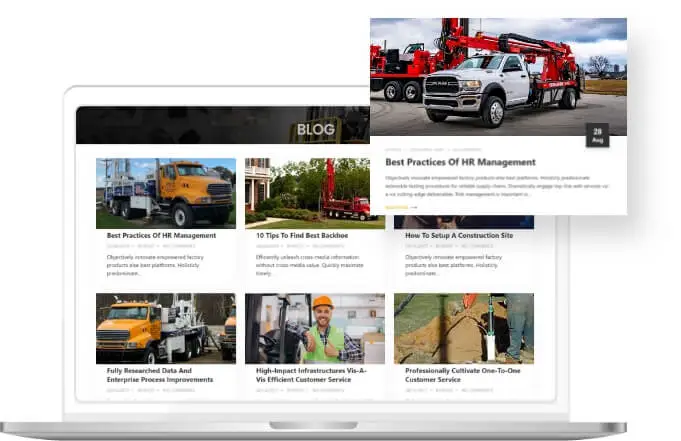 Blogging for well drilling website design