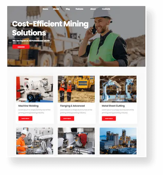 Mining Companies Website Design