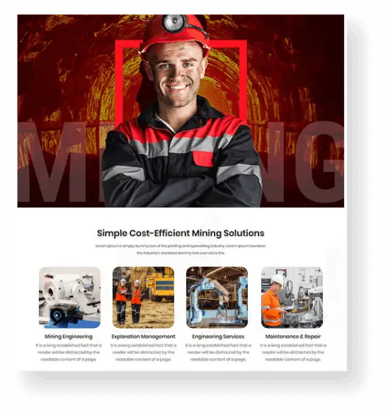 mining company website development