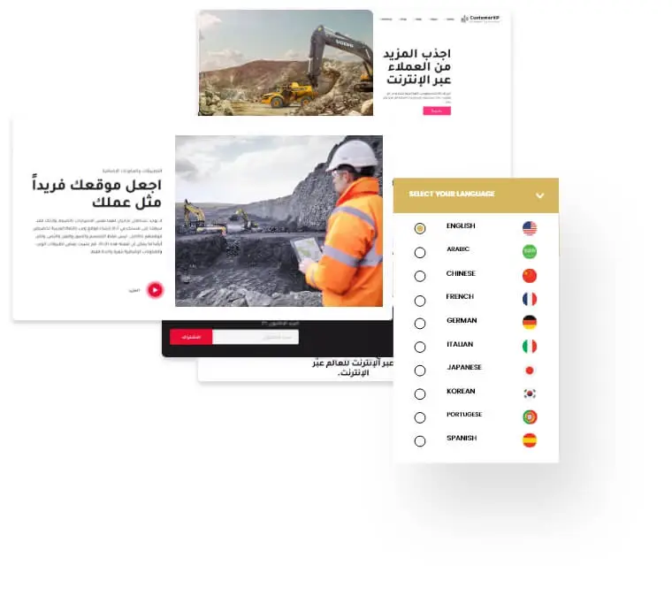 Multi Language & Translation Support general company web design